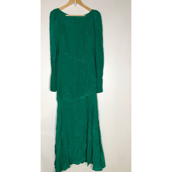 De La Vali Presley Gown Puff Sleeve Green 10 - Picture 4 of 11